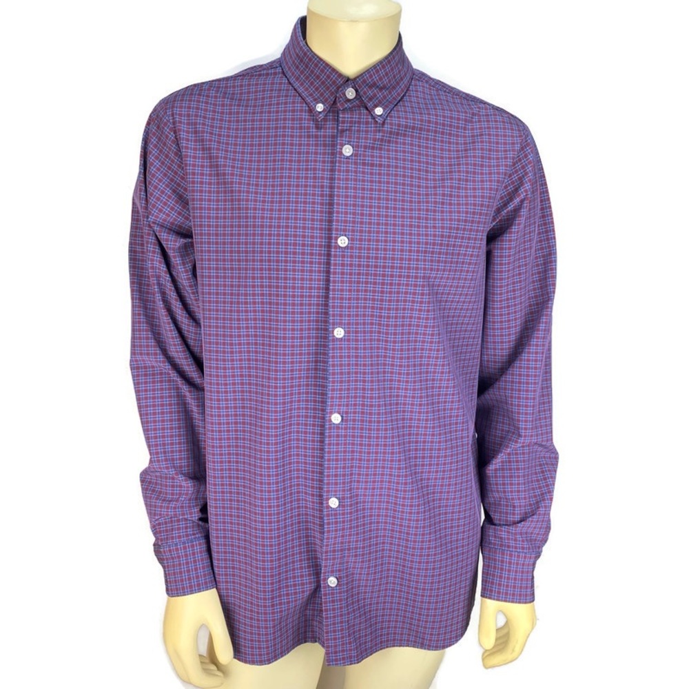 Mizzen + Main Men’s Long Sleeve Button Down XL Trim Fit Shirt